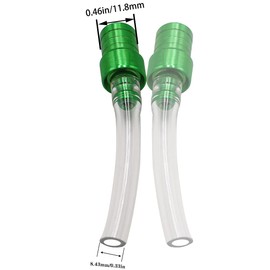 Taiss 5PCS Motorcycle Gas Cap (Green) Gas Fuel Tank Cap Vent, Breathing Tube Hose Two-Way Fuel-Saving Breather Cap, Suitable For All Off-Road Motorcycles, ATVs.F-008-GR-5P