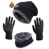 ASYBHYY Hat Scarf and Glove Winter Warm 3 in 1