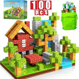 Magnetic blocks-100pcs,Building Cube,Size 0.8 inches/2cm, Constructions Toys for Boys & Girls Age 3-4, 5 6 7 8 9 10