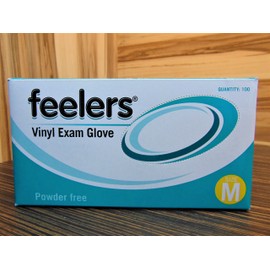 Powder-Free Disposable Vinyl Gloves - Medium Clear - 100 Pack