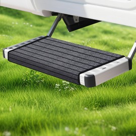 FINELYCR Motorhome Step Mat, Adjustable Motorhome Step Mat, Non-Slip Footrest Mat, Womo Step, with Snap Closure, for Campers, Small Motorhomes