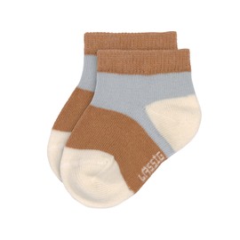 LÄSSIG Children's Trainer Socks Set of 3 Light Blue Caramel Size 12-14