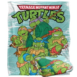 TMNT Blanket, 60"x80" TMNT Turtle Group Silky Touch Super Soft Throw Blanket