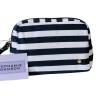 Johnson & Johnson Bloomingdale Stephanie Johnson Blue White Striped Cosmetic