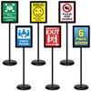 6 Pack Sign Stands 8.5"x11", Adjustable Floor Standing Sign Holders