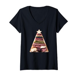 Womens Charcuterie Board Christmas Tree V-Neck T-Shirt
