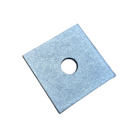 Sandbaggy 3" x 3" Galvanized Flat Square Plate Washer - 5/8" Inside Diameter - 6 Gauge Steel - Bearing Plates for Anchor Bolts and Rods (150, 5/8" Inner Diameter)