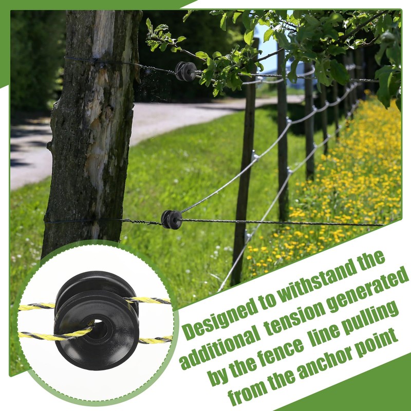 Pangda 50 Pcs Circular Ring Corner Post Electric Fence Insulators
