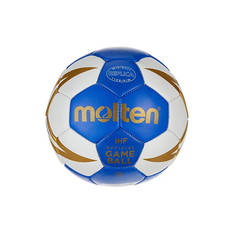 Molten Kids' H00X300-BW Mini handball ball Blue/White/Gold, One Size