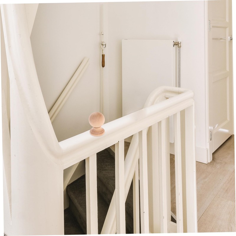 CORHAD Wooden Finials Unfinished Round Wood Ball Finials for Beds