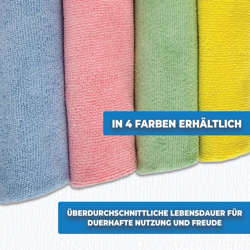 limpando 10 x Microfibre Cloths - 40 x 40 cm