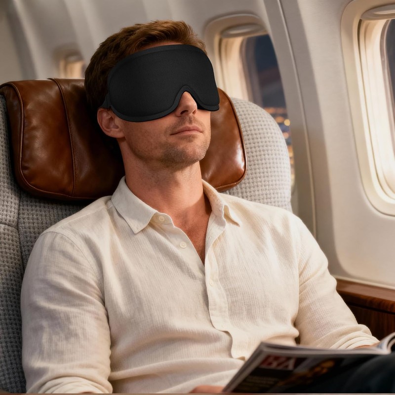 2 Piezas Antifaz para Dormir, Antifaz 3D Con Oscurecimiento Total