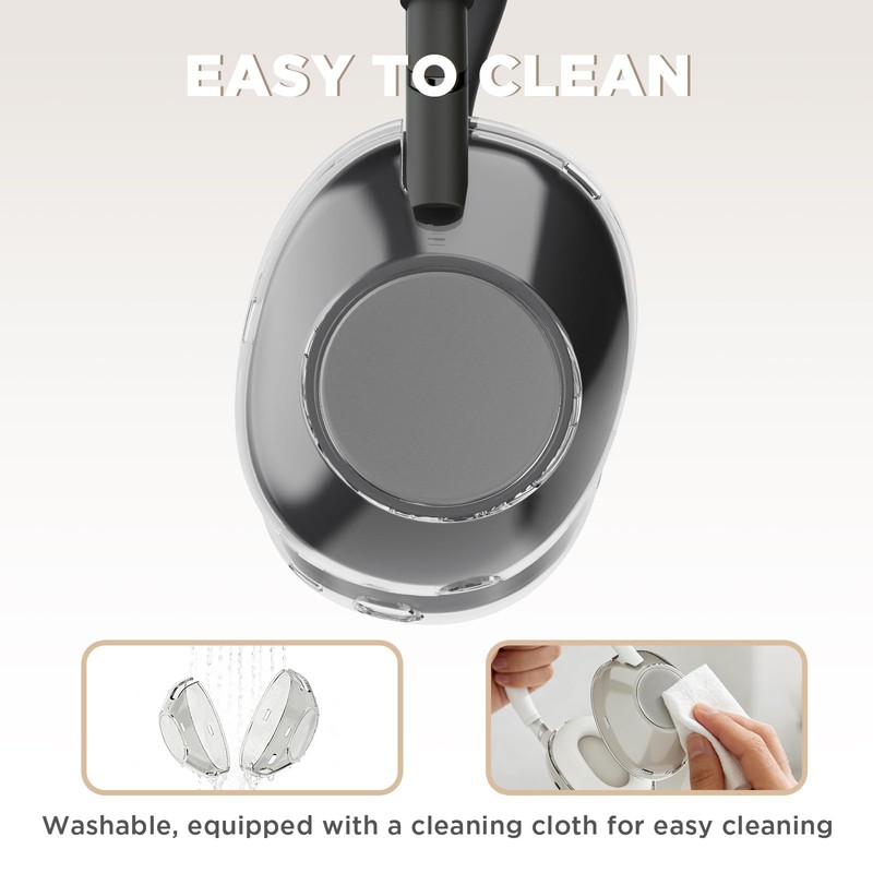for Sony WH-1000XM6 Headphone Shell Case Cover,Clear TPU Protective Cover