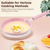 RETROSOHOO Nonstick Frying Pan Set, Pink Crepe Pan with Non