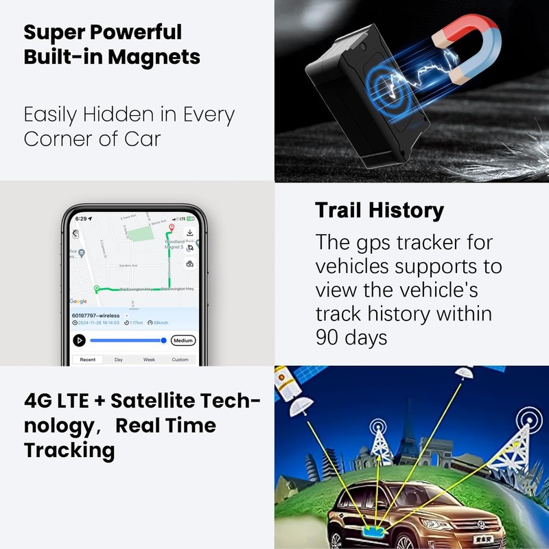 4G GPS Tracker for Vehicles Car Kids Assets, Car Tracker