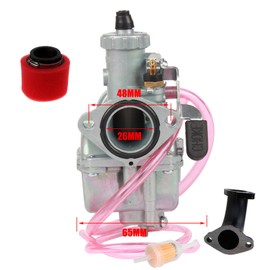 SVKCAR VM22 Carburetor & Intake Manifold for Honda XL100 XL100S XR100 XR200 XR100R XR200R CRF100F CB125S VM22 26mm Carb, with 38MM Air Filter