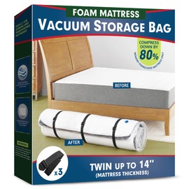 Meersburg Vacuum Mattress Bag for Memory Foam and Latex - Sealed for Easy Movement, Transport and Storage (Twin/Twin-XL)