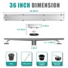 BARONAGE Linear Shower Drain 36 Inch, Rectangle Shower Floor Drain