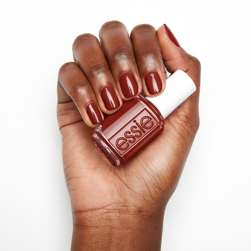 essie Nail Polish, Salon-Quality Deep Red-Brown Nail Polish, Vegan, Bed