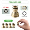 4 PCS Tap Connector Set, Brass Hose Connector Universal Garden