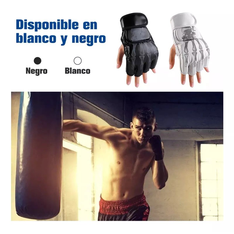 DIUNASENGTECH. Guantes Entrenamiento Medio Dedo Kickboxing Box Fighter Muay