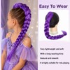Purple Braided Ponytail Hair Extension, 26-Inch
