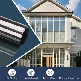 Ceramic Window Tinting Film - Superior Heat Rejection, Blocks 99% Harmful UV Rays, Enhances Privacy, Reduces Glare, Long-Lasting for Residential & Commercial Use (Sapphire Blue 17.5 Inch X 6.56 Feet)