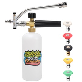 Foam Cannon Dual Connector Accessory, 1/4 Inch Quick Connector, 5 Pressure Washer Nozzle Tips for Pressure Washer, Adjustable Foam Sprayer for Car Wash