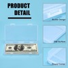 Hipiwe 2 Pack Plastic Cash Box Clear Currency Tray Rectangular