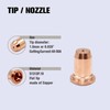 24pcs Plasma Cutting Consumables Nozzles Electrodes Protective Caps Swirl Rings