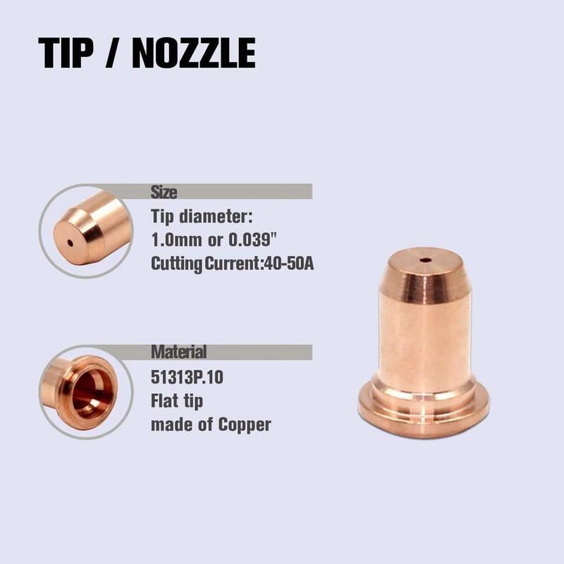 24pcs Plasma Cutting Consumables Nozzles Electrodes Protective Caps Swirl Rings