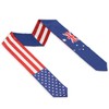 USA And Australia Flag Graduation Stole, Satin Embroidery Graduation Sash