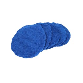 X AUTOHAUX 5pcs 5-6 Inch Soft Microfiber Car Waxing Polisher Pad Bonnet