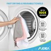 AIDEA Microfiber Cleaning Cloth Roll, 50PK, Tear Away Reusable Paper