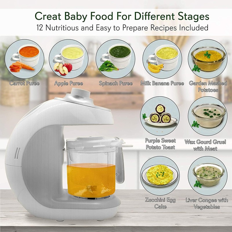 NutriChef Baby Food Maker | 2-in-1 Steam Cooker & Puree