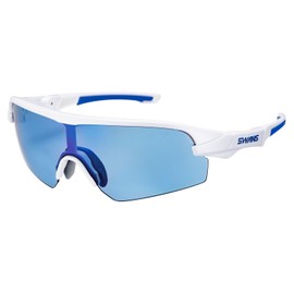 SWANS STRIX D. A. STX DA-0167 PAW Sports Sunglasses, Made in Japan, Polarized Lenses, Matte Pearl White / Polarized ULTRA Ice Blue (Double Sided Multi-Coat)