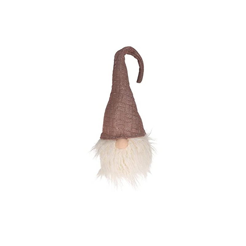 MIJOMA Christmas Decoration Decorative Gnome with Lighted Face with Fabric