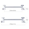 Heavy Duty Adjustable Shower Arm, 11" 100%Brass Extension with Gear