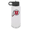 University of Utah 32oz Stainless Steel Double Walled White Beverage