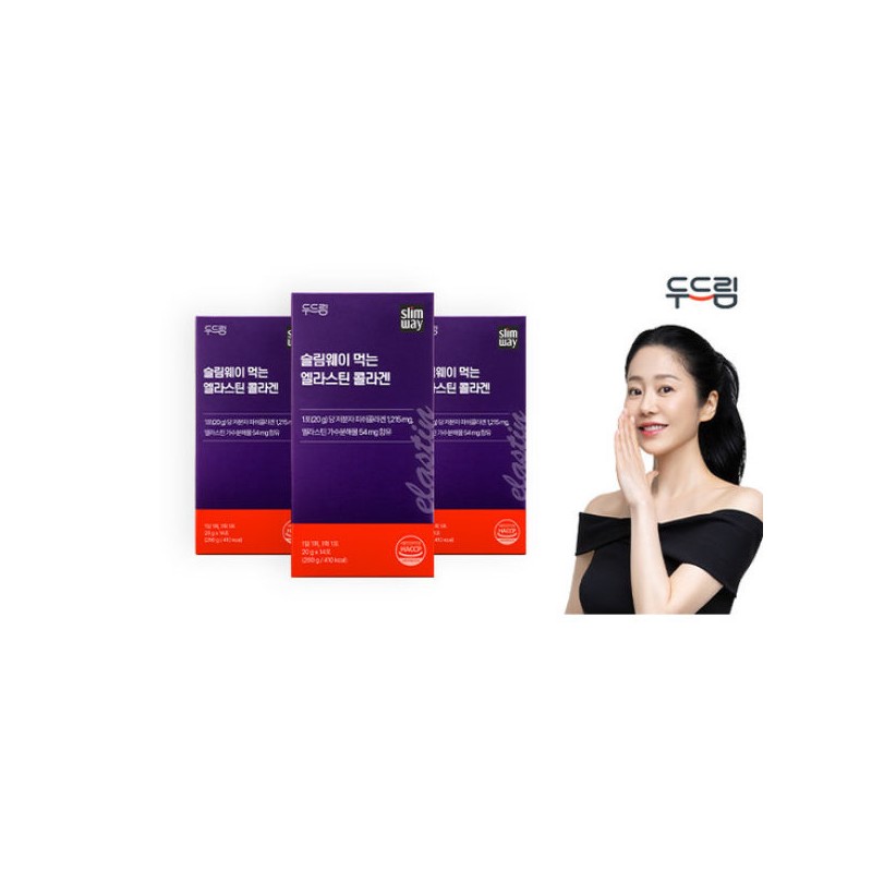 Doodrim 두드림 슬림웨이 먹는 엘라스틴 콜라겐 14포 X 3박스(6주분) Doodrim
