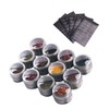 Sanvcomy 12 Powerful Magnetic Spice Tins- Stainless Steel Spice Storage