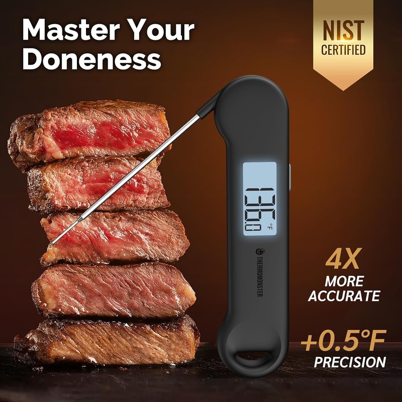 0.5 Sec Instant Read Grill Meat Thermometer Digital Food Cooking