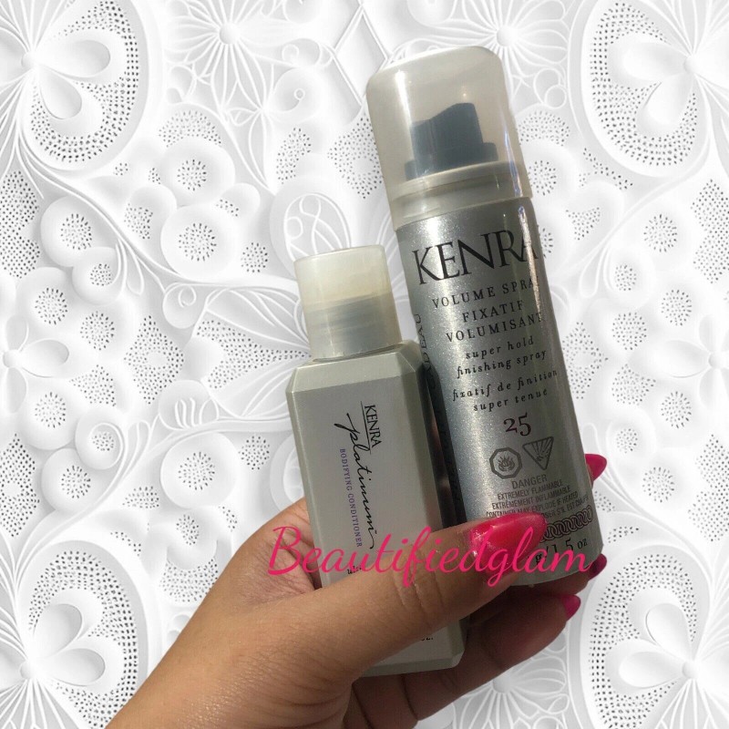 Kenra 3-PC SET CONDITIONER, HAIRSPRAY & TRAVEL BAG NEW