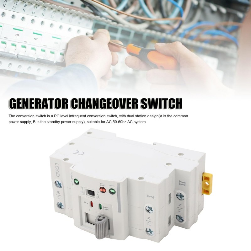 Haosie Automatic Transfer Switch, Dual Power Changeover Switch G2R-63 2P