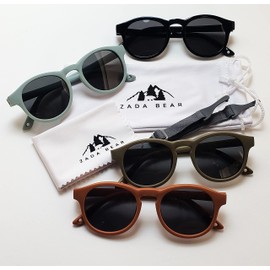 Baby Sunglasses Polarized with Strap & Pouch (Pink - Matte), 0-12 month