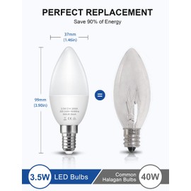 Fulighture E14 LED Kerzenbirne Warmweiß, 3000K, 3.5W, Entspricht 40W Glühlampe, 180°Abstrahlwinkel, Nicht Dimmbar, 350LM, Kleine Einschraub Kerzenbirne, 6er Pack
