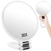 ALHAKIN 30X Magnifying Mirror, Travel Hand Mirrors with Handle, Double