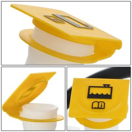 DNA MOTORING OEM-RT-CH3014108 OE Style Coolant Overflow Reservoir Tank w/Cap, Hose and Heatshield Compatible with 03-05 Dodge Neon