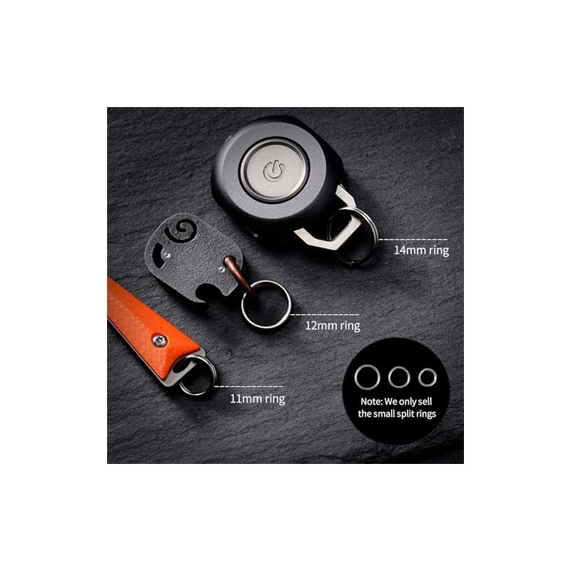 MecArmy Key Rings Split Ring Titanium Small Key Ring Jump