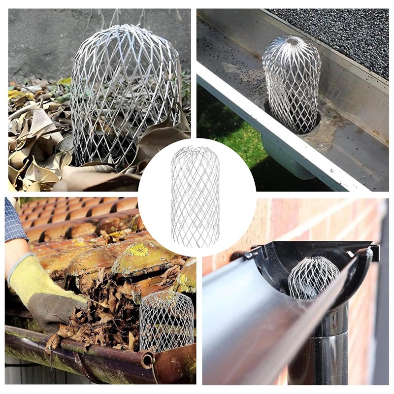 Gutter Guard, 6Pcs Gutter Screen Covers, Aluminum Gutter Downspout Guard